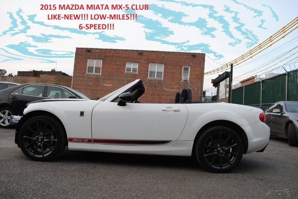 2015 Mazda MX 5 Miata Club 6 S Speed Manual Stick Shift 6MT White Pearl